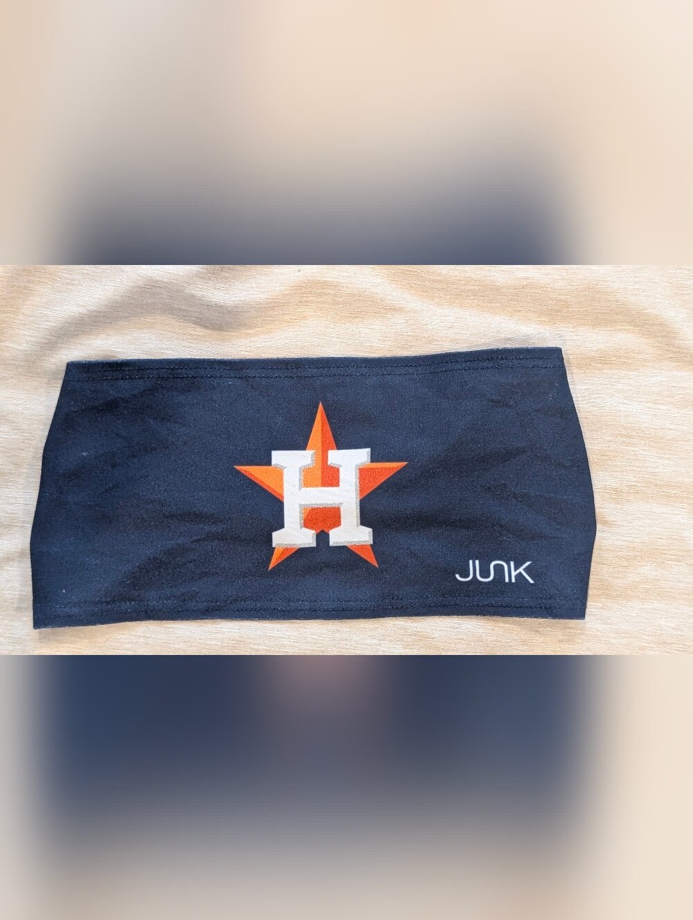Junk Headband with Houston Astros Logo - Blue and Orange